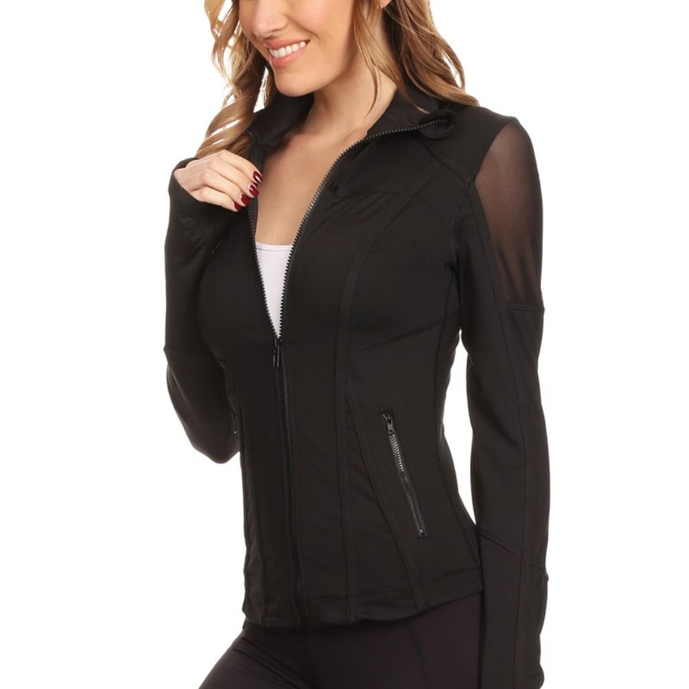 Black Mesh Workout jacket